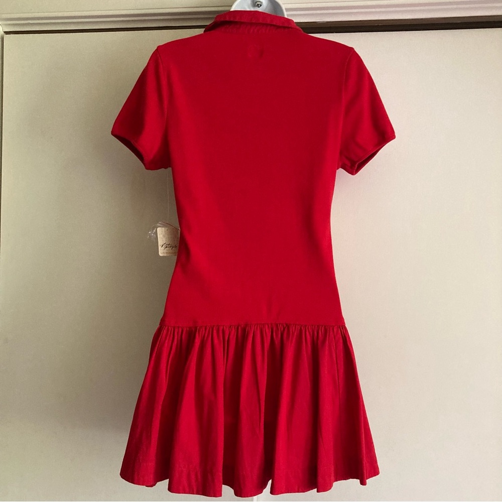 Free People Free-est Collection Red Classic Charm Polo Inspired Mini Dress NWT M - Picture 12 of 15